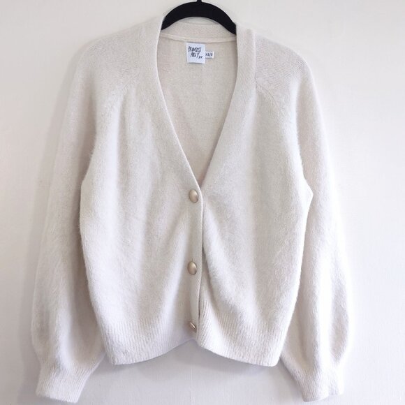 Princess Polly 'Oh So Soft Wool Cardigan V-Neck Boho Balloon Sleeves XS/Small - Picture 2 of 10